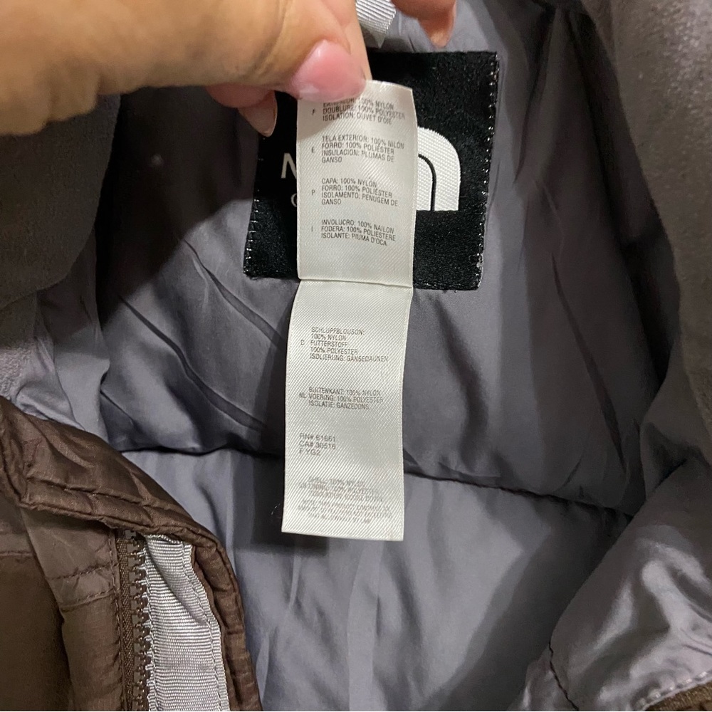 The North Face 700 Nuptse Brown Puffer Vest - Picture 7 of 10